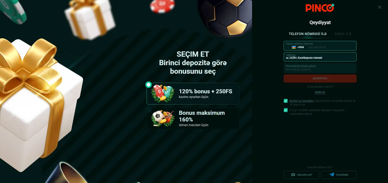 Pinco əsas üstünlükləri: Azərbaycanda beynəlxalq kazino